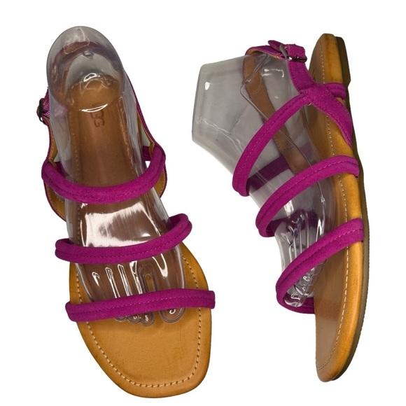 UGG Mytis Fuschia Suede Leather Sandals Women’s Size 10 boho spring summer - Picture 2 of 12
